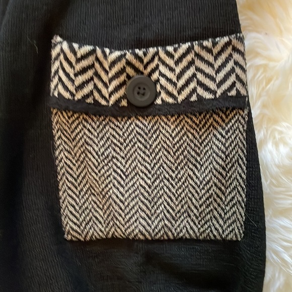 Roni Bis Sweater Knit Black Wide Leg Pants - Picture 6 of 9